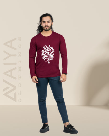 Born To Fight | Full Sleeves Round Neck T-Shirt | Unisex