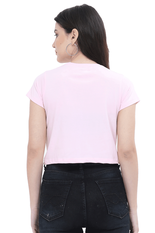 Nobody's Perfect | Women Crop Top | Light Baby Pink - Avaiya Clothings
