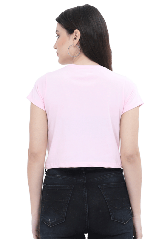 Nobody's Perfect | Women Crop Top | Light Baby Pink - AvaiYa Clothing's