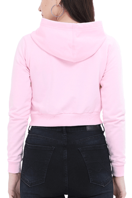 Babe | Women’s Crop Hoodie | Light Baby Pink - Avaiya Clothings