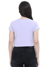 Sorry For Being Perfect | Women Crop Top | Lavender - Avaiya Clothings