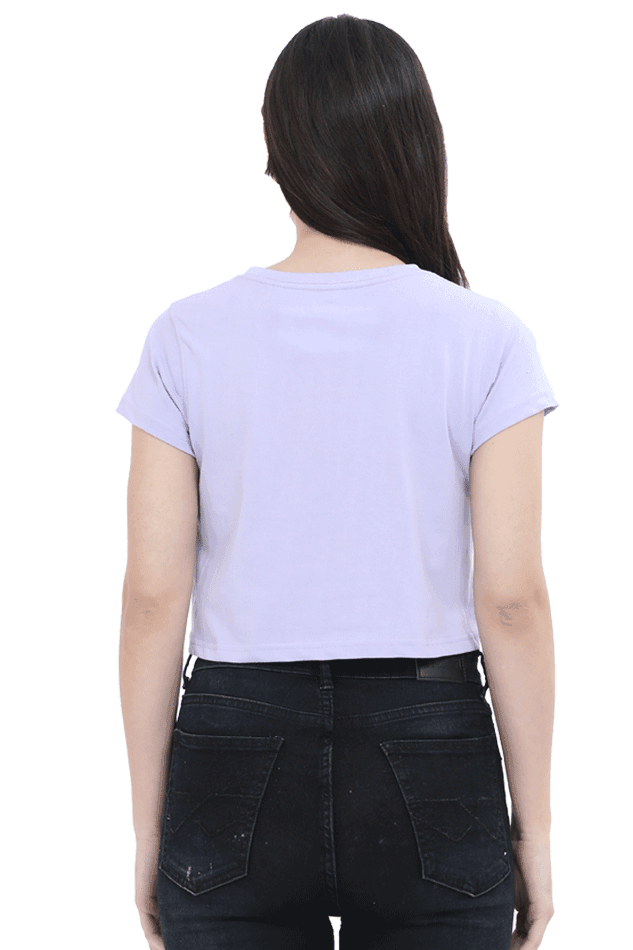 Good Girl | Women Crop Top | Lavender - Avaiya Clothings