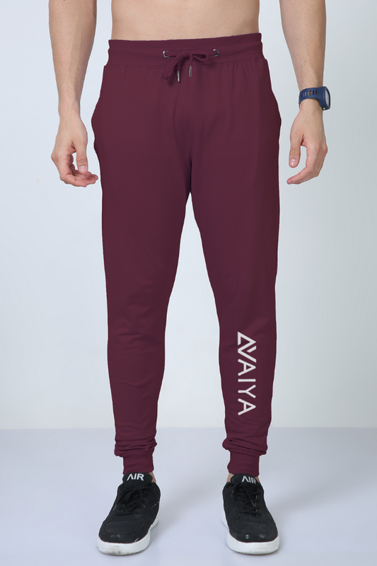 Cotton Comfort Joggers | Man and Woman | Maroon - AvaiYa Clothing's