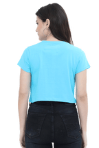 Believe | Women Crop Top | SkyBlue - Avaiya Clothings