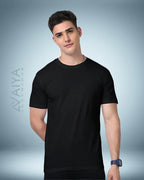 Supima Cotton T-Shirt for Men & Women | Black - Avaiya Clothings