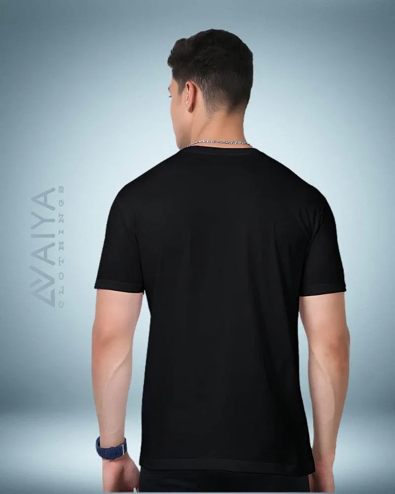 Supima Cotton T-Shirt for Men & Women | Black - Avaiya Clothings