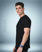 Supima Cotton T-Shirt for Men & Women | Black - Avaiya Clothings