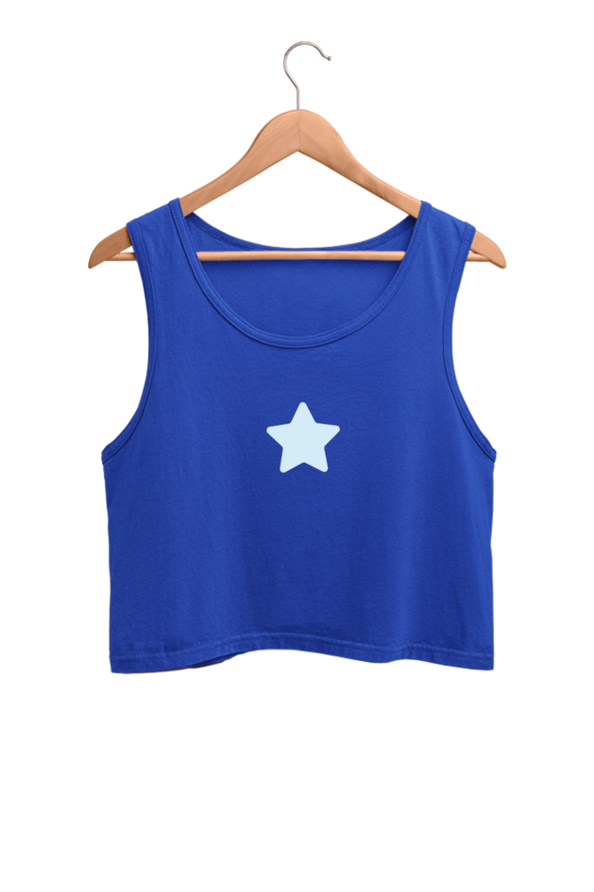 Star | Women’s Crop Tank | Royal Blue