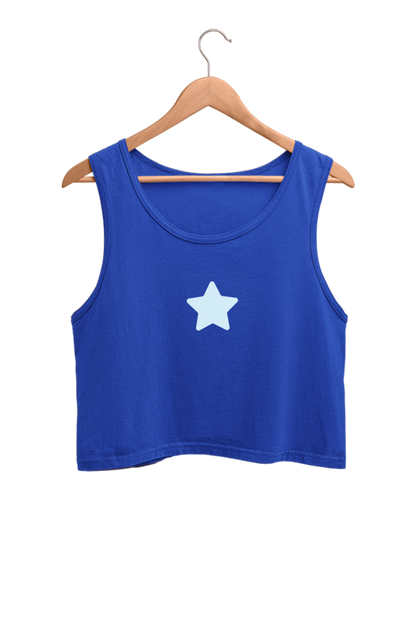 Star | Women’s Crop Tank | Royal Blue