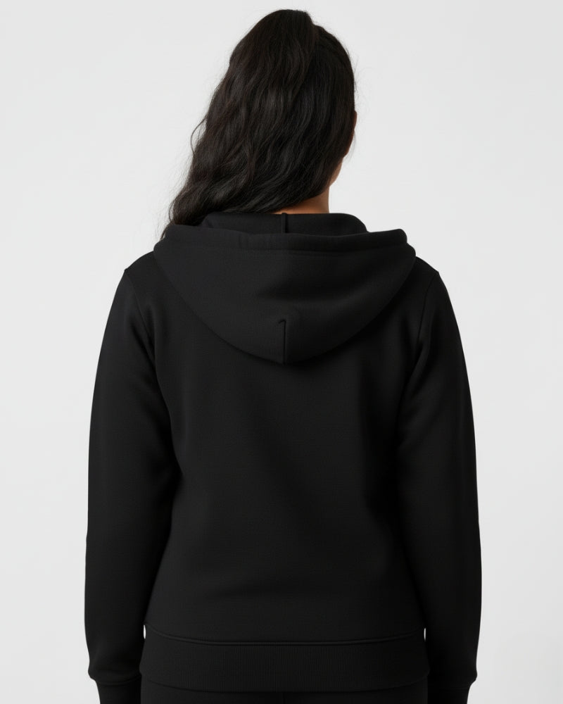 Zipper Hooded Jacket | Black | For Man & Woman
