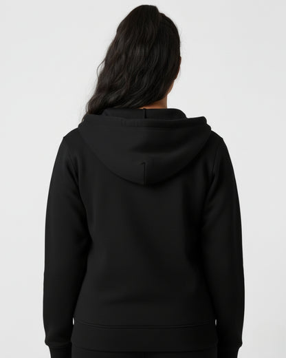 Zipper Hooded Jacket | Black | For Man & Woman