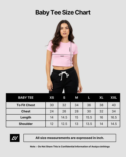 Plain Lavender Baby Tee For Women - Avaiya Clothings