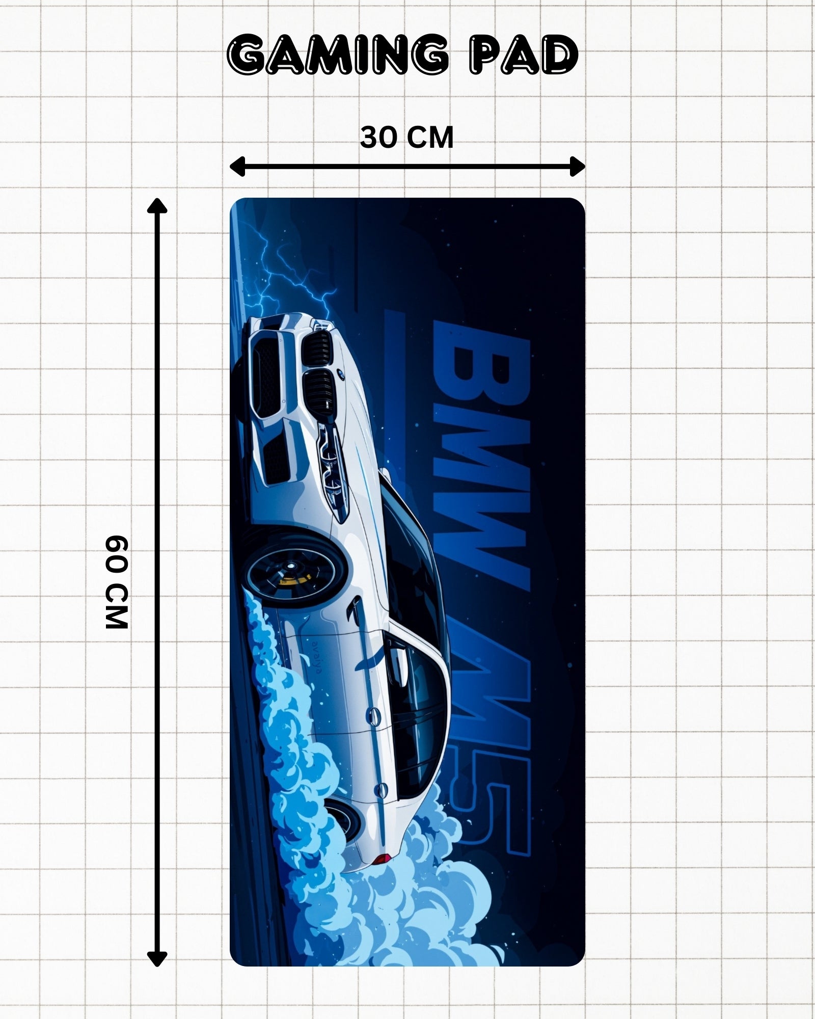 BMW Collection | Gaming Pad | E | 30*60 cm - AvaiYa Clothing's