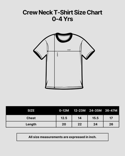 Crew Neck T-Shirt | 0-4 Yrs | For Both Girls & Boys | Red