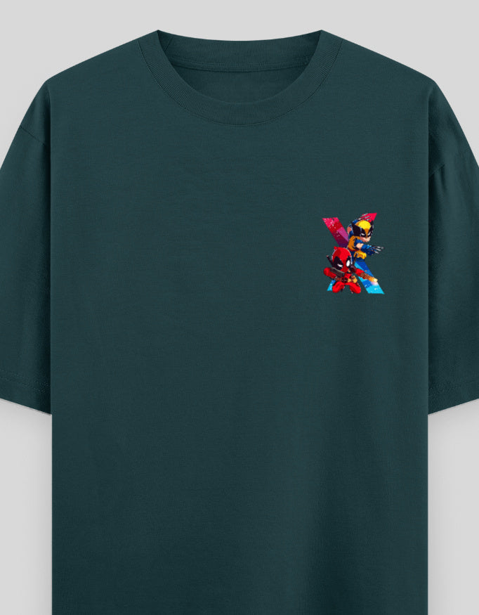 Deadpool & Wolverine Oversized T-Shirt | Petrol Blue | Premium Quality by AvaiYa | Unisex - AvaiYa Clothing's