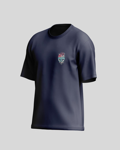 Not Only For music Oversized T-Shirt | Navy Blue | Premium Quality by AvaiYa
