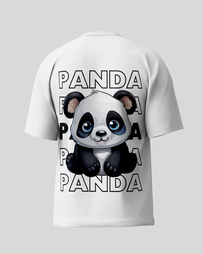 Panda Oversized T-Shirt | White | Premium Quality by AvaiYa