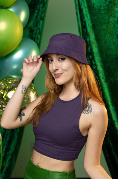 Women's Plain Crop Tank | Purple