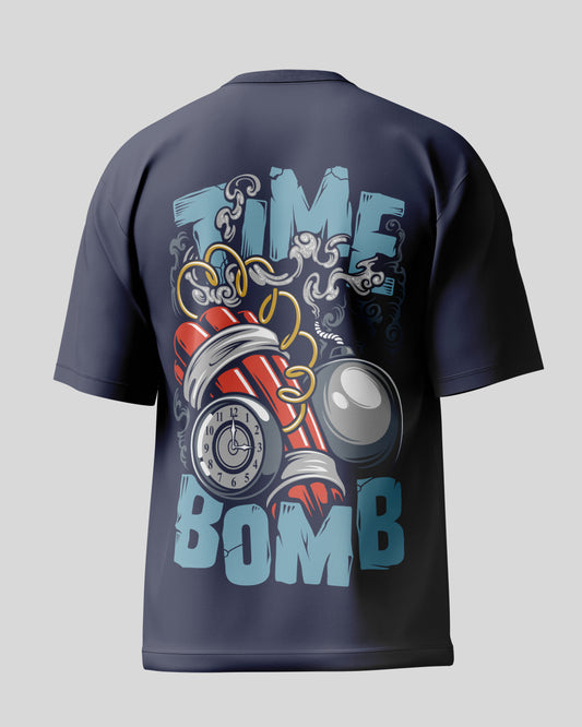 Time bomb Oversized T-Shirt | Navy Blue | Premium Quality by AvaiYa | Unisex