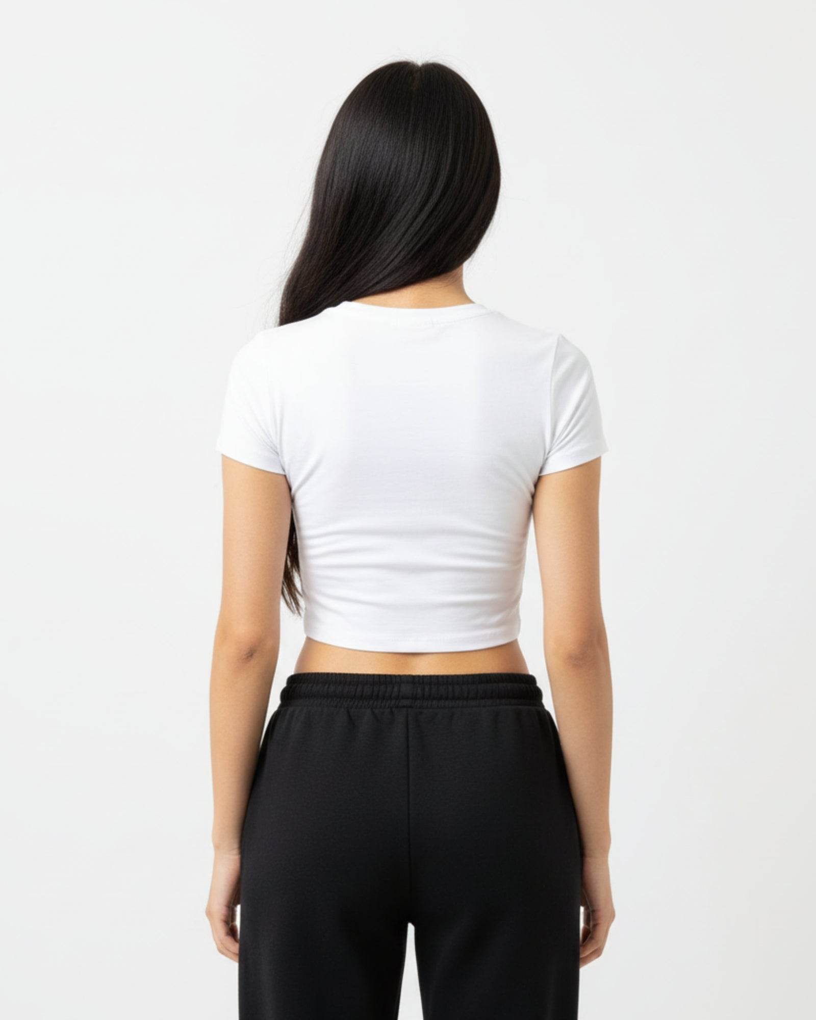 Plain White Baby Tee For Women - Avaiya Clothings