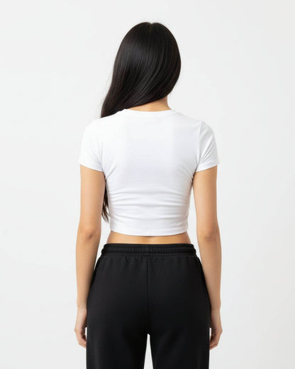 Plain White Baby Tee For Women - Avaiya Clothings