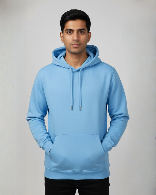 Plain Classic  Hoodie | For Man And Woman | Baby Blue