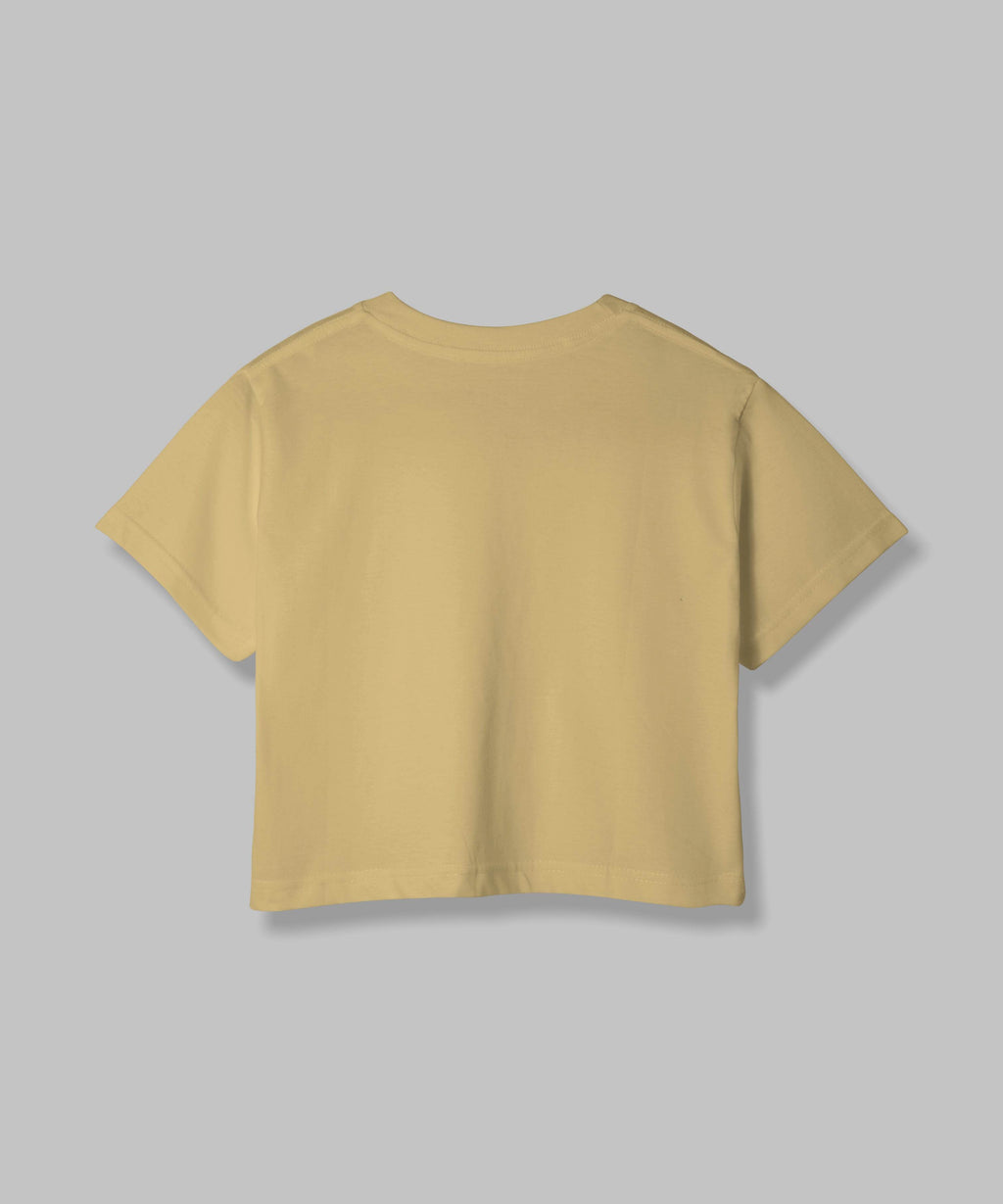 Good Girl | Women Crop Top | Beige - Avaiya Clothings
