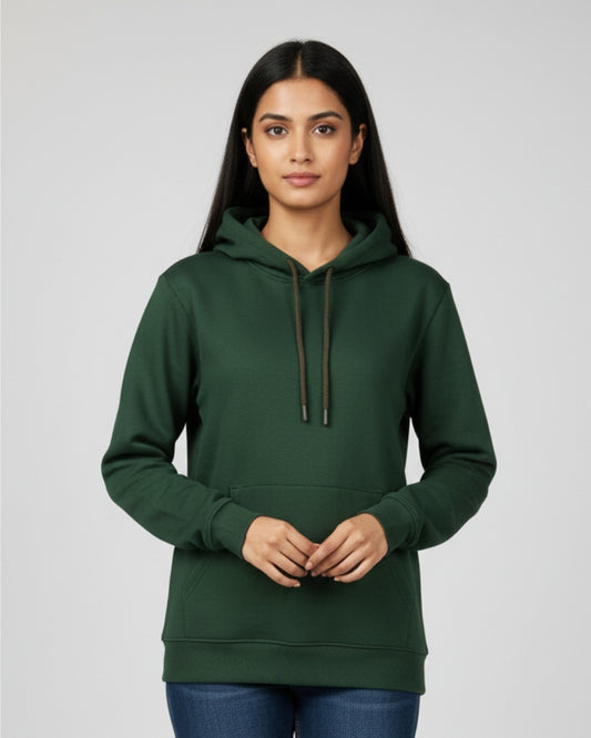 Plain Classic  Hoodie | For Man And Woman | Bottle Green