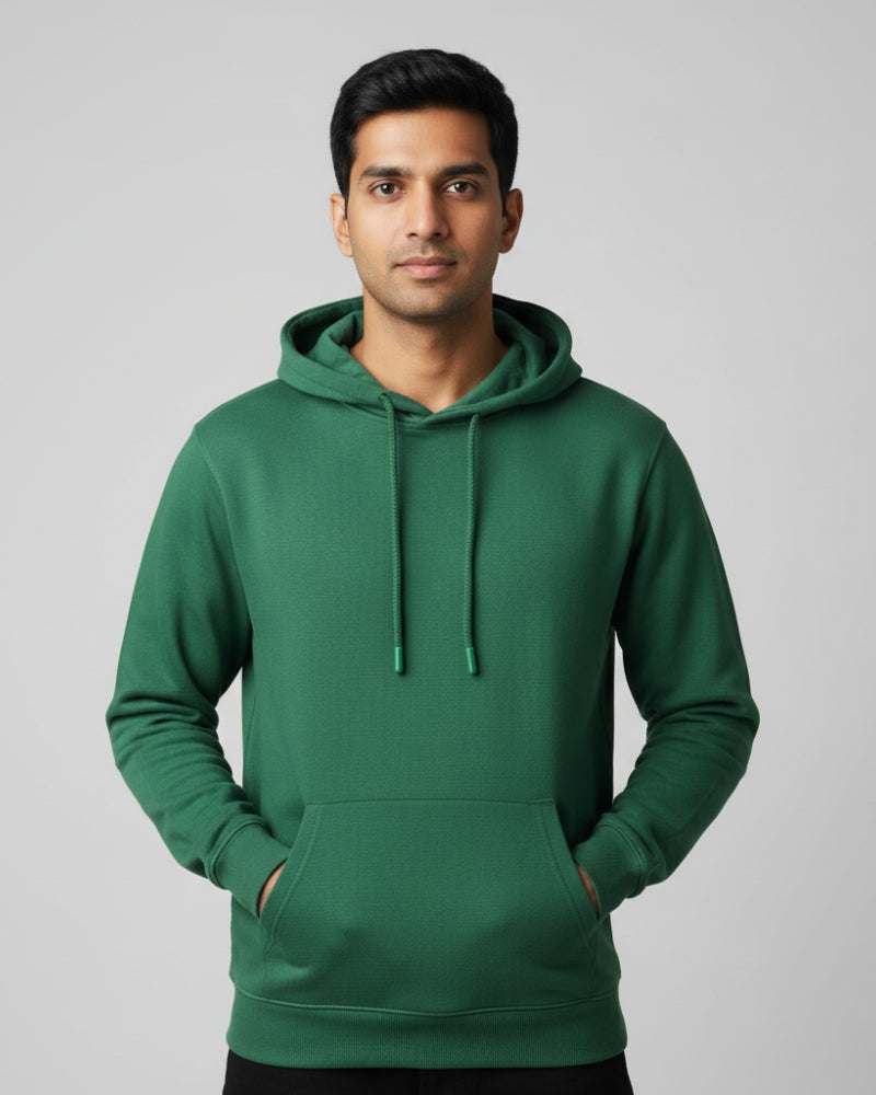 Plain Classic  Hoodie | For Man And Woman | Bottle Green
