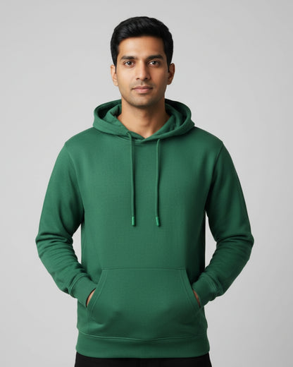 Plain Classic  Hoodie | For Man And Woman | Bottle Green