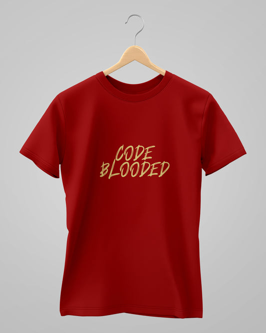 Code Blooded | Red | Classic T-Shirt | For Man And Woman