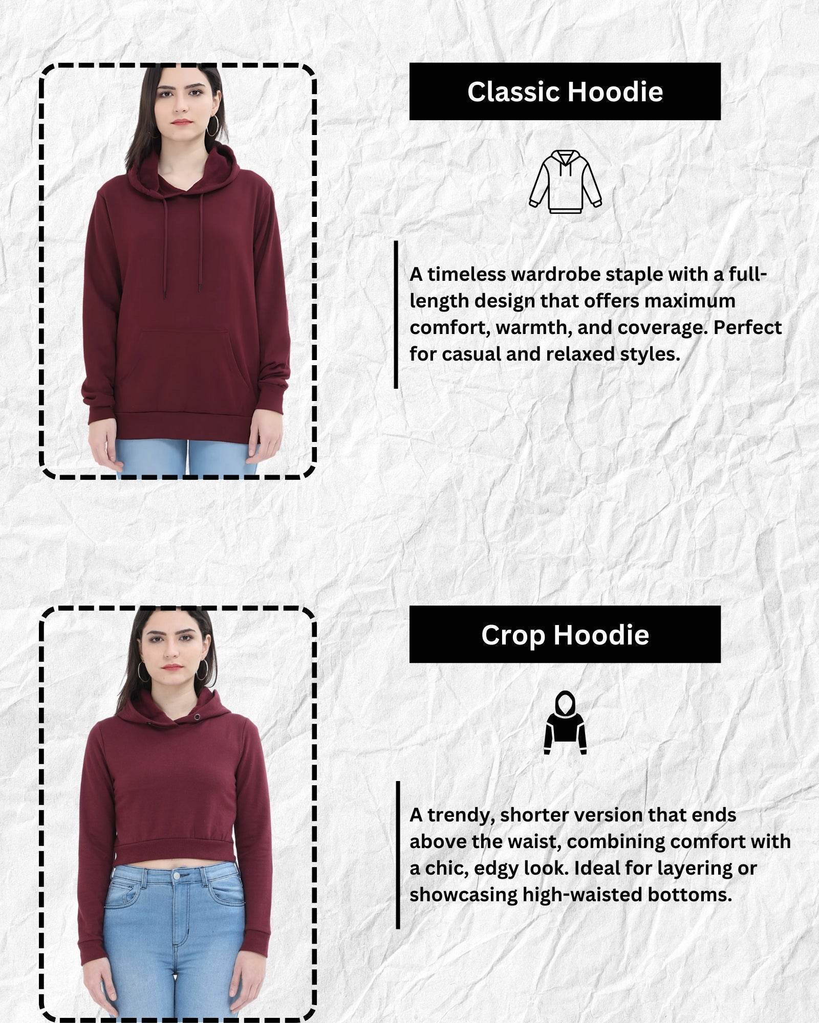 IDK Women’s Crop Hoodie | Black - Avaiya Clothings