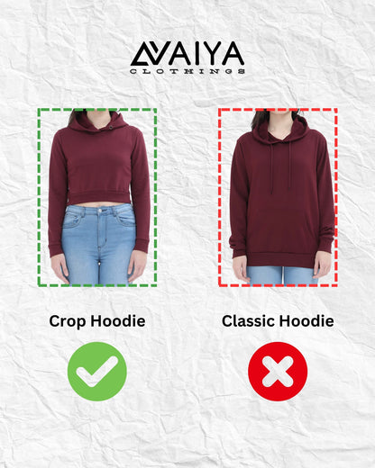 Babe | Women’s Crop Hoodie | Maroon