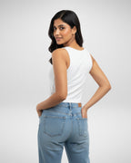 Future Millionaire | Women’s Crop Tank | White