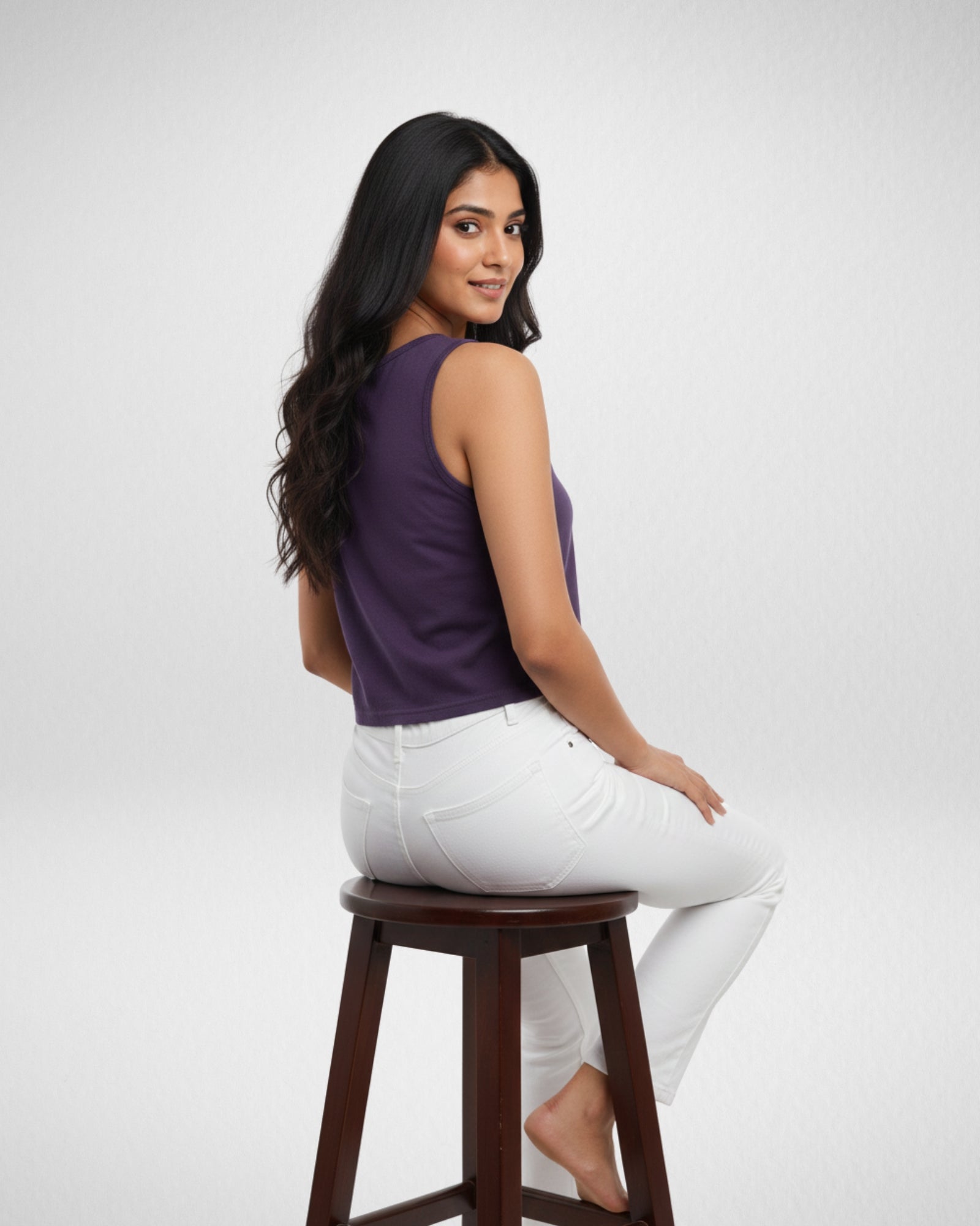 Star | Women’s Crop Tank | Purple