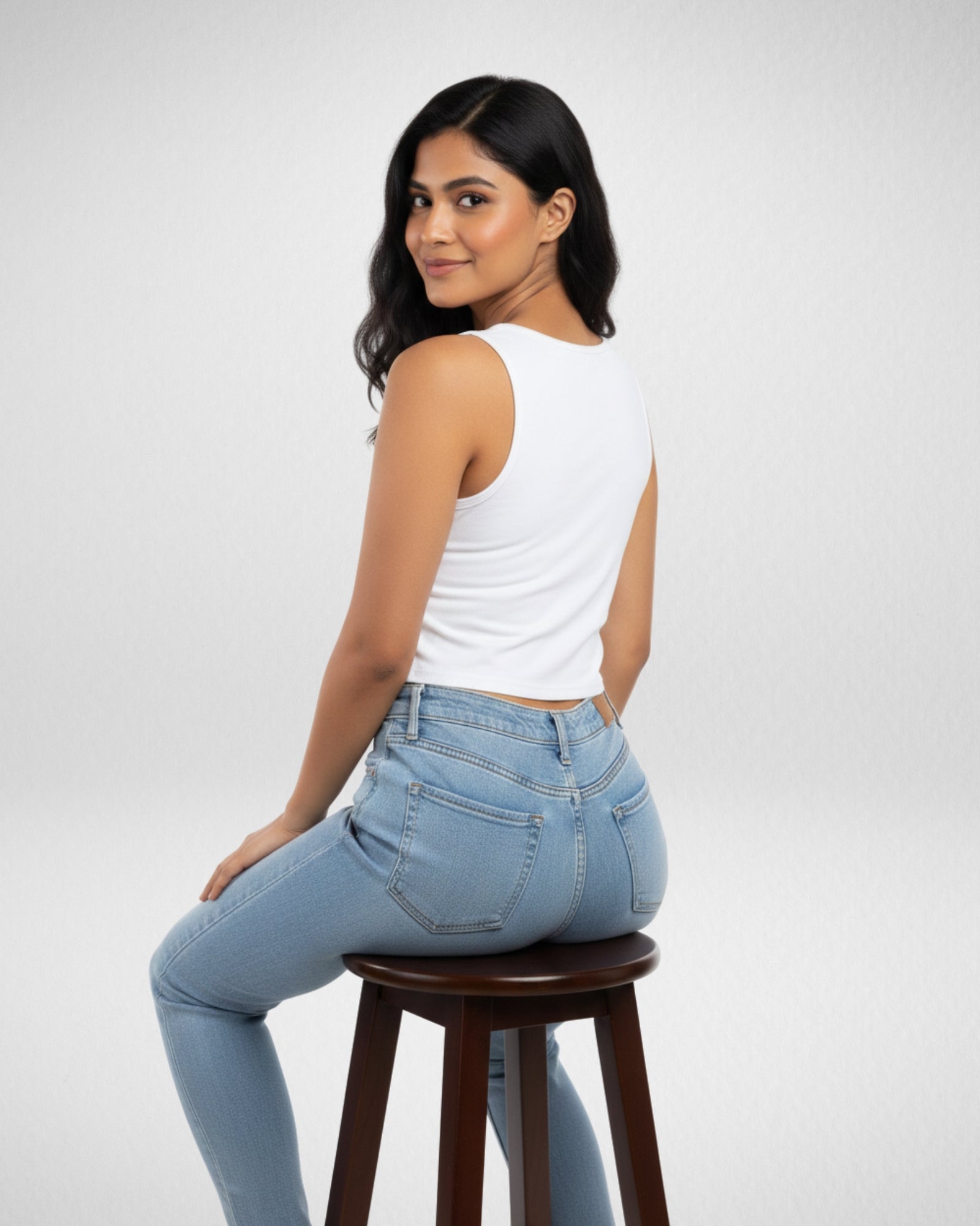 i’m Literally Just A Girl | Women’s Crop Tank | White