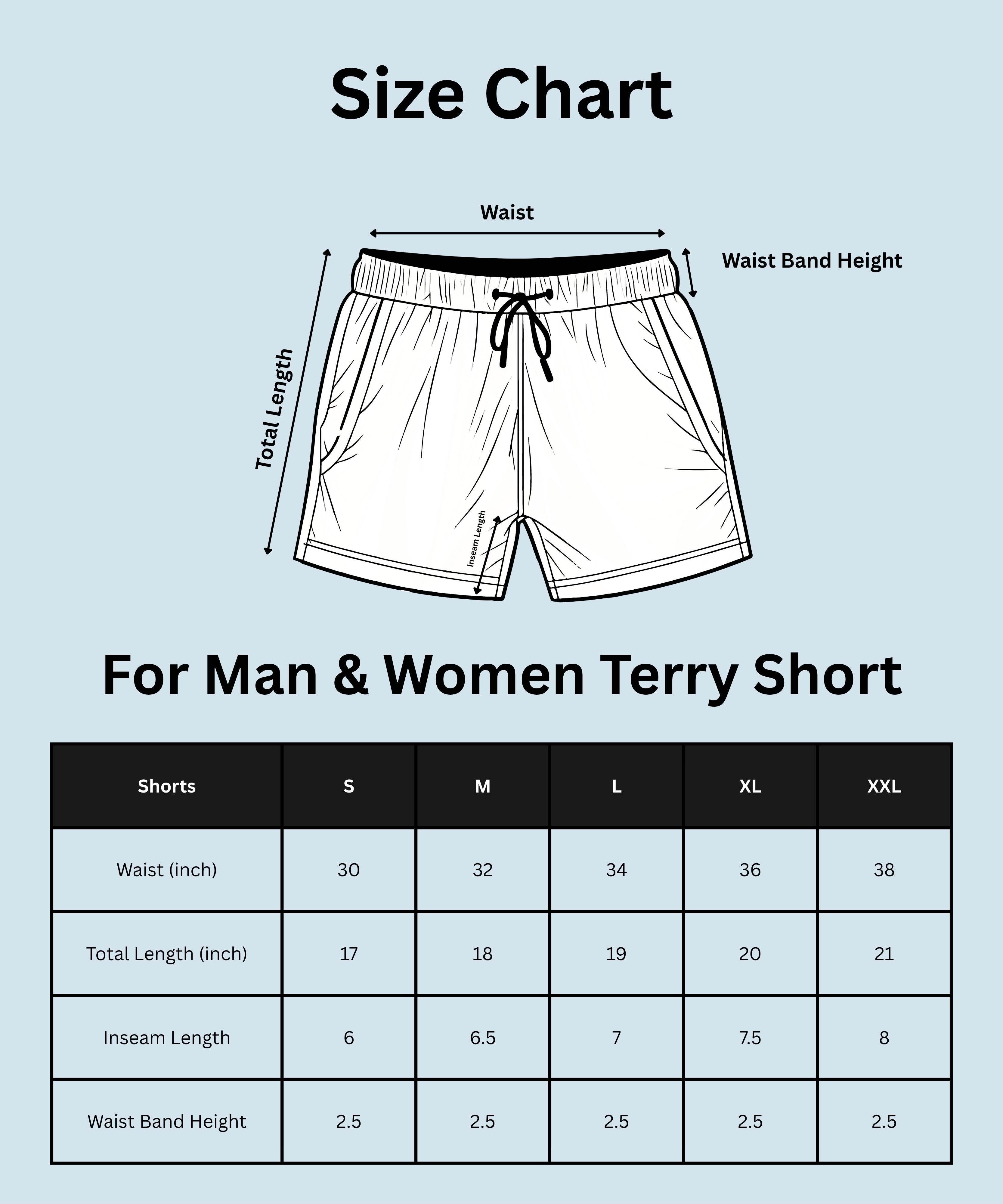 Avaiya's Terry Shorts | For Man And Women | Black - Avaiya Clothings