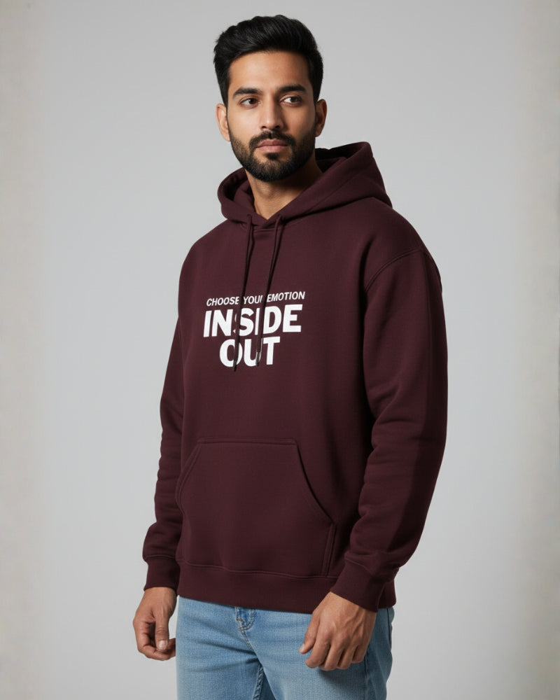 Inside Out | Classic Comfort Hoodie | Unisex | Maroon
