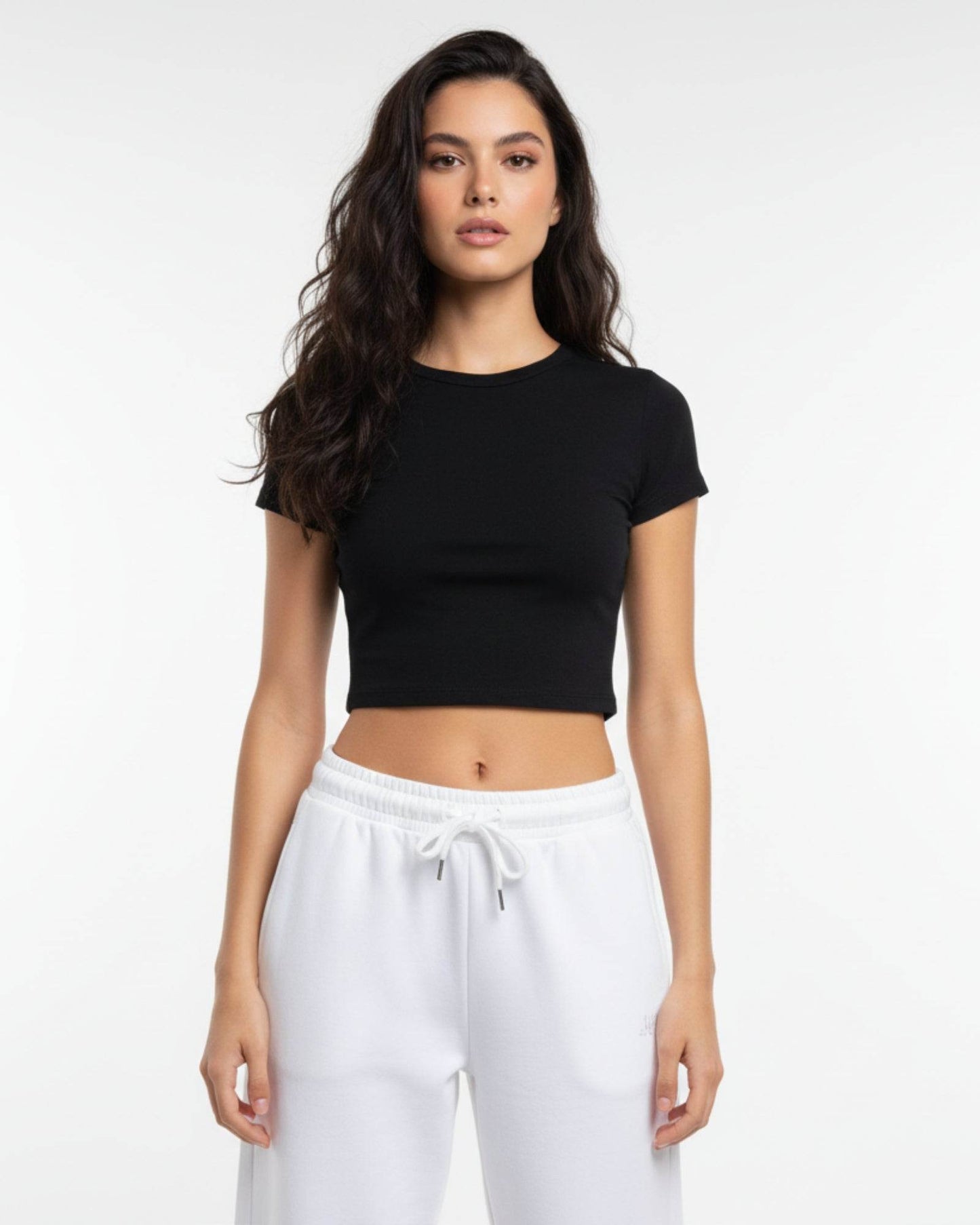 Plain Black Baby Tee For Women - Avaiya Clothings