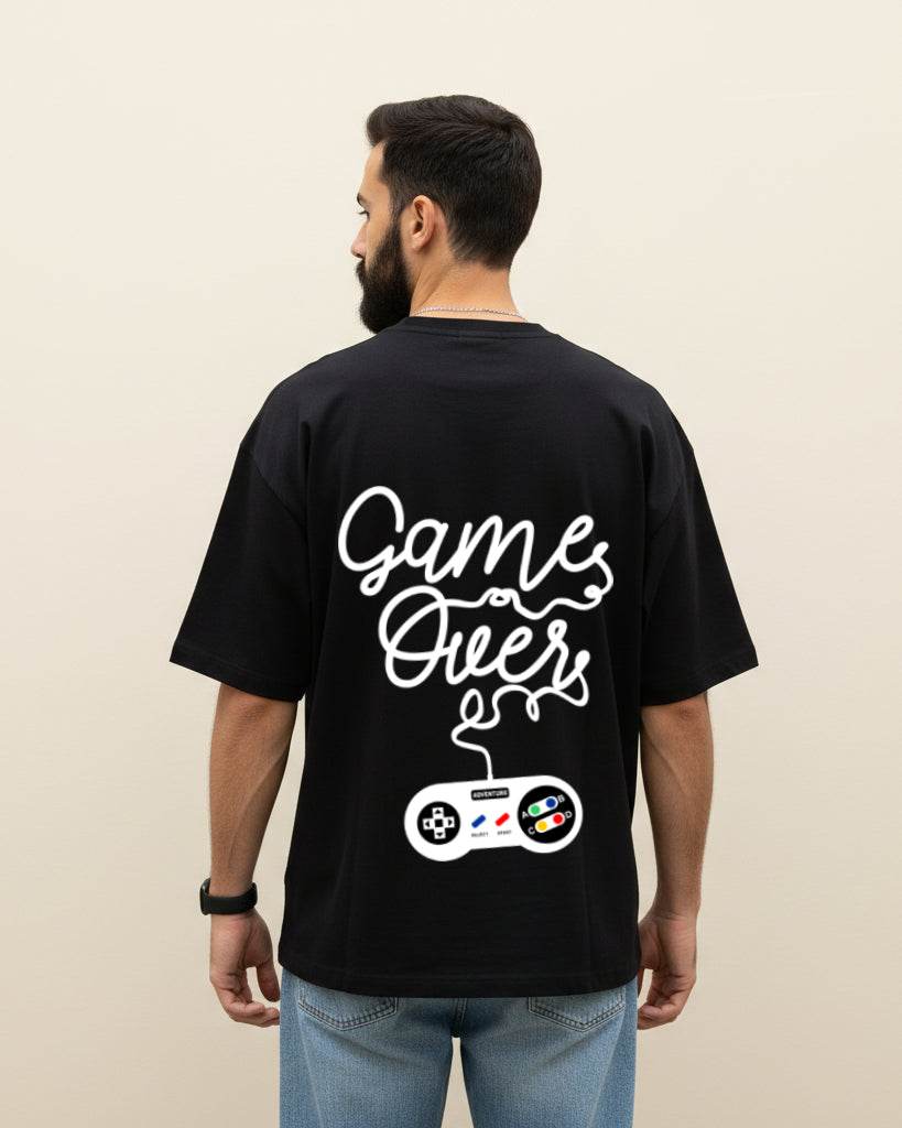 Game Over Oversized T-Shirt | Premium Quality by Avaiya | Unisex - Avaiya Clothings