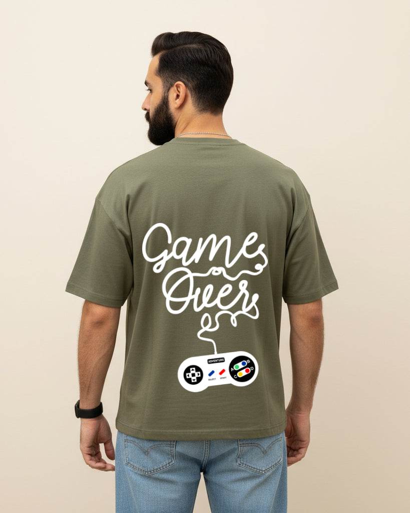 Game Over Oversized T-Shirt | Premium Quality by Avaiya | Unisex - Avaiya Clothings