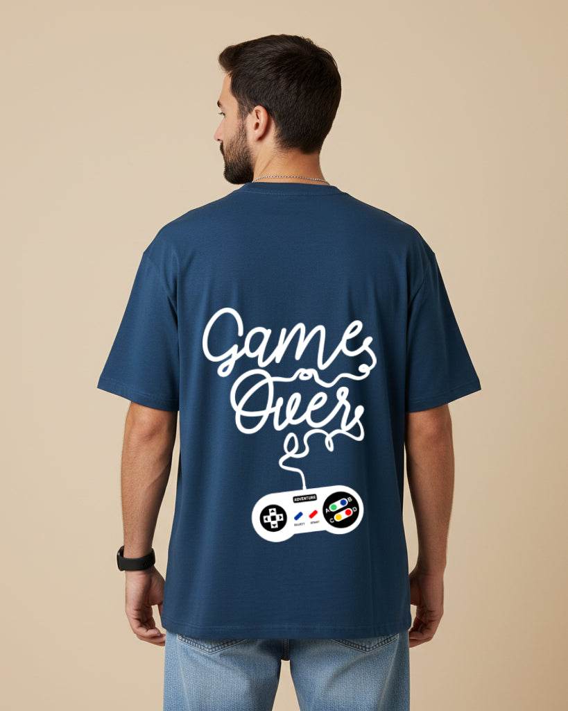 Game Over Oversized T-Shirt | Premium Quality by Avaiya | Unisex - Avaiya Clothings