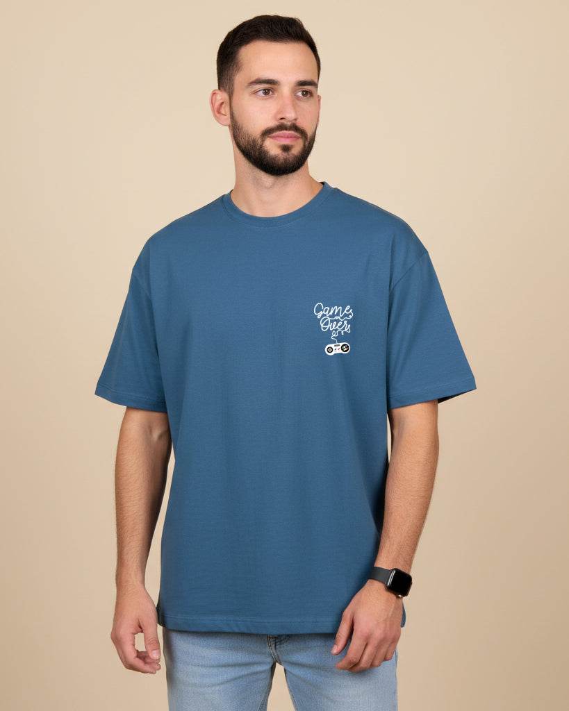 Game Over Oversized T-Shirt | Premium Quality by Avaiya | Unisex - Avaiya Clothings