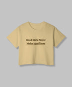 Good Girl | Women Crop Top | Beige - Avaiya Clothings