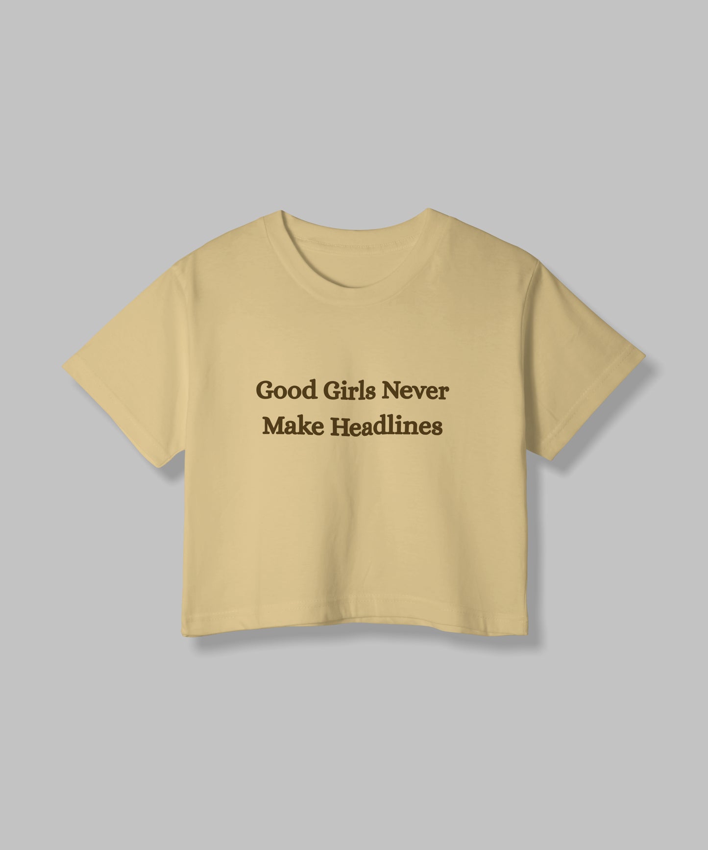 Good Girl | Women Crop Top | Beige