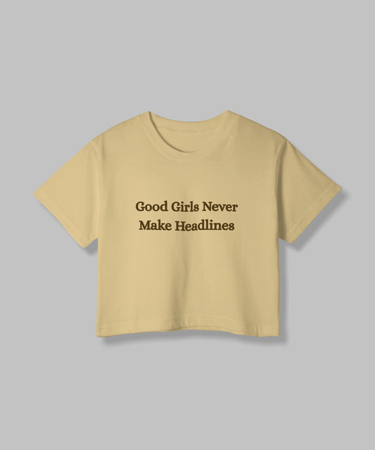 Good Girl | Women Crop Top | Beige - AvaiYa Clothing's