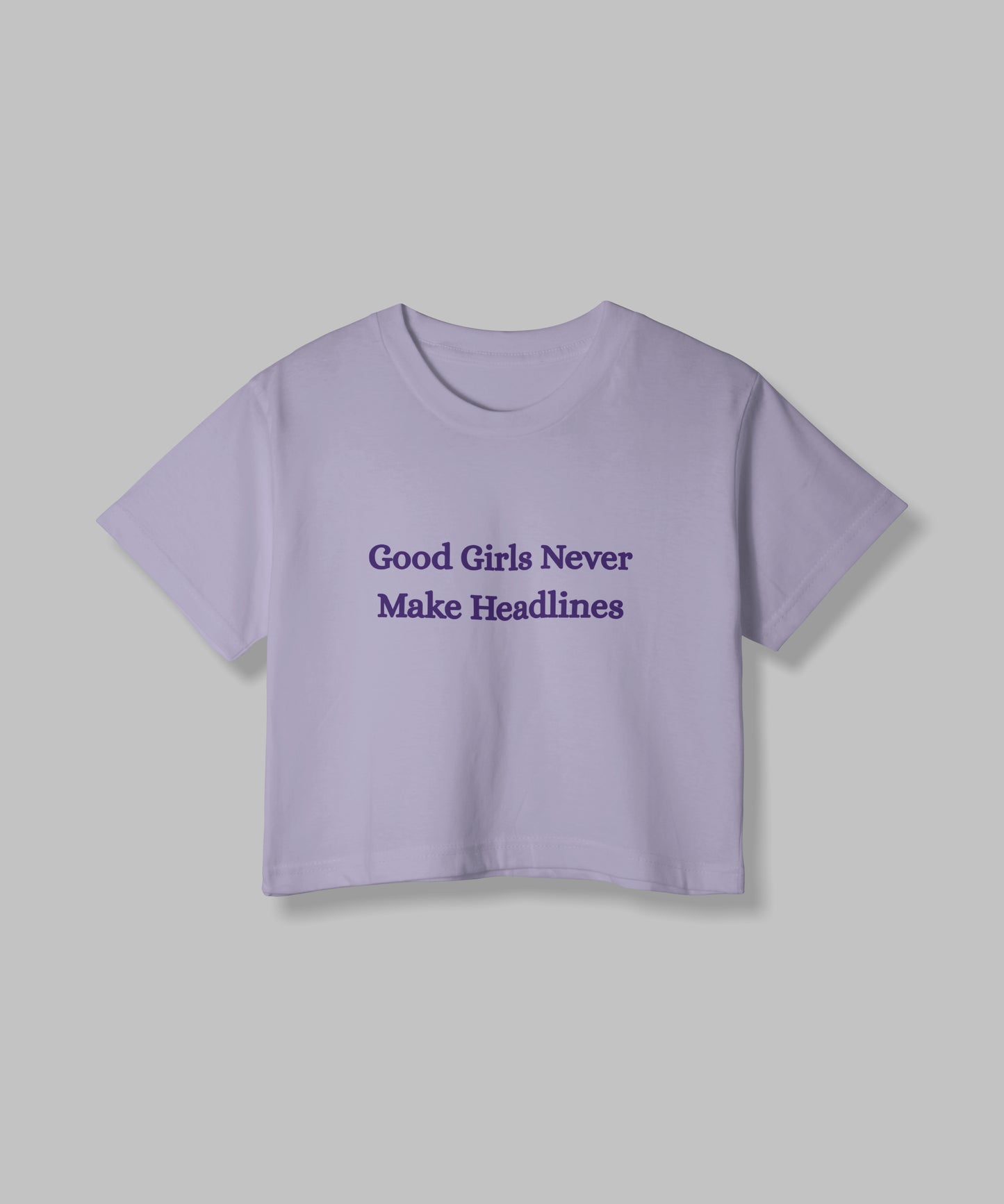 Good Girl | Women Crop Top | Lavender