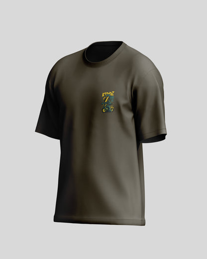 Kiddz Oversized T-Shirt | Olive Green | Premium Quality by AvaiYa | Unisex