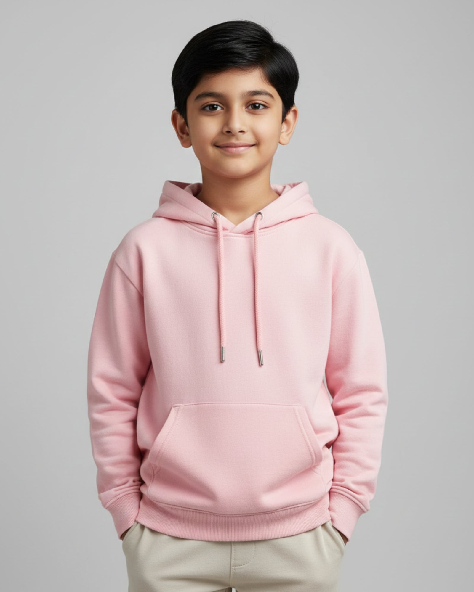 Kids Hoodie | 5-13Yrs | for boys & girls | Light Baby Pink