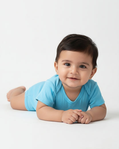Kids Rompers | 0-12M | Sky Blue